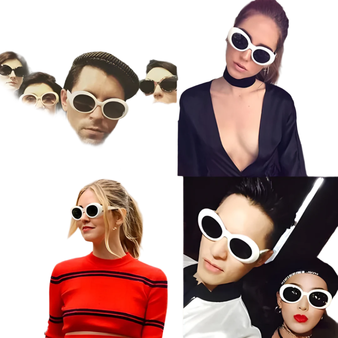 Punk Trendy Oval Sunglasses