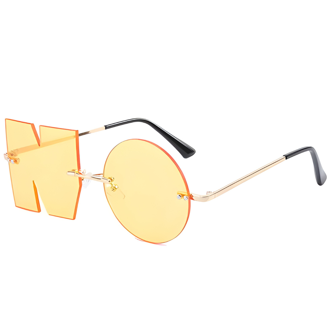 Rimless NO Letter Sunglasses