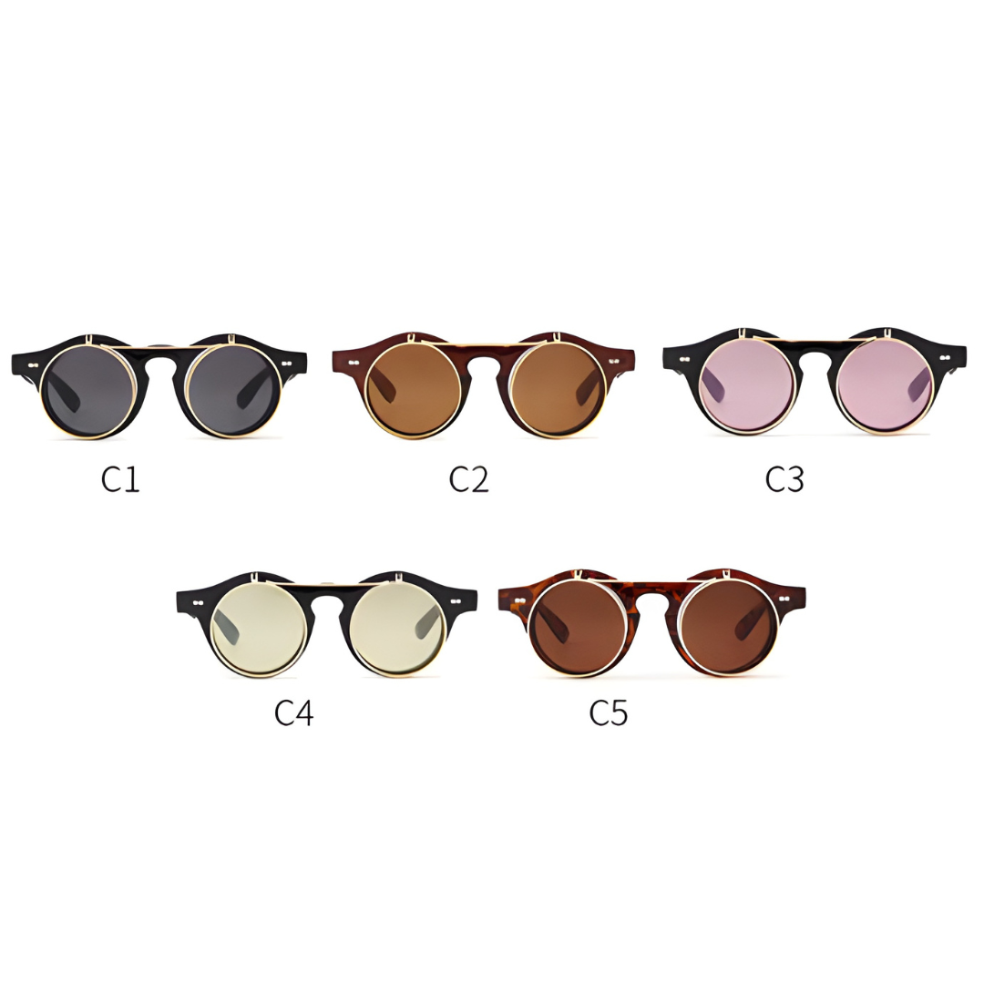 Round Flip Up Sunglasses