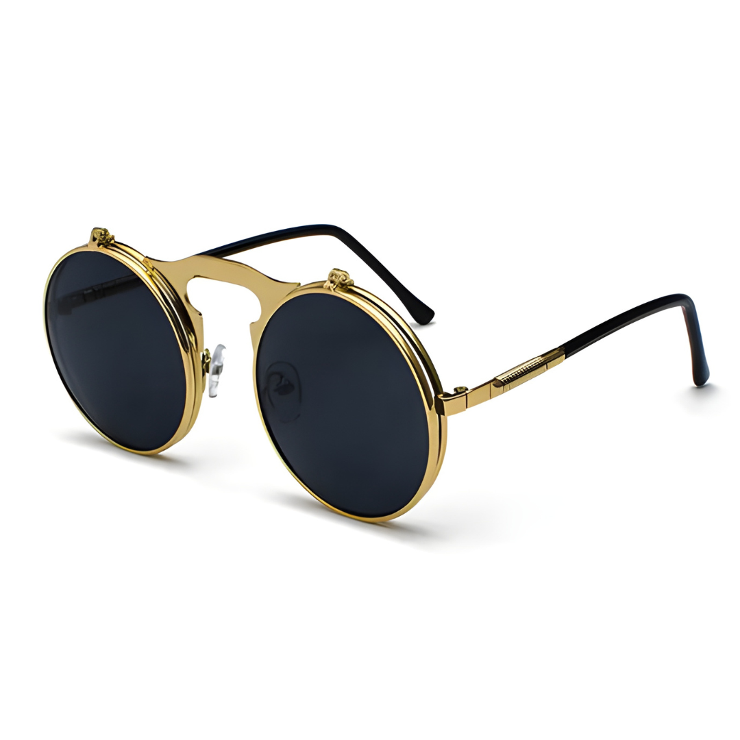 Vintage Steampunk Flip Sunglasses