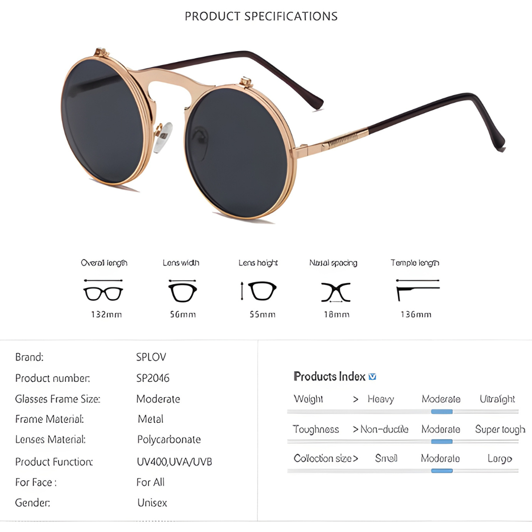 Vintage Steampunk Flip Sunglasses2