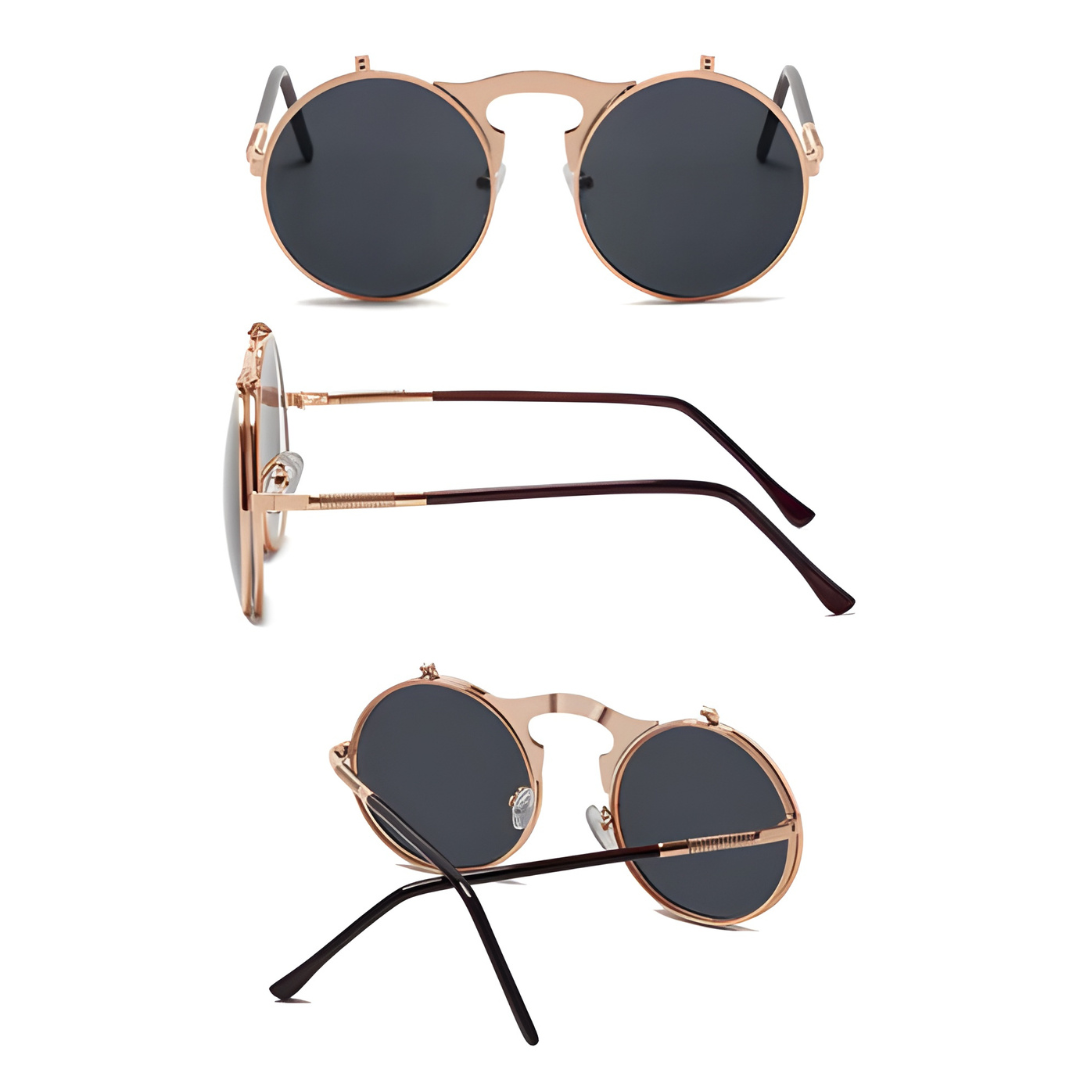 Vintage Steampunk Flip Sunglasses3