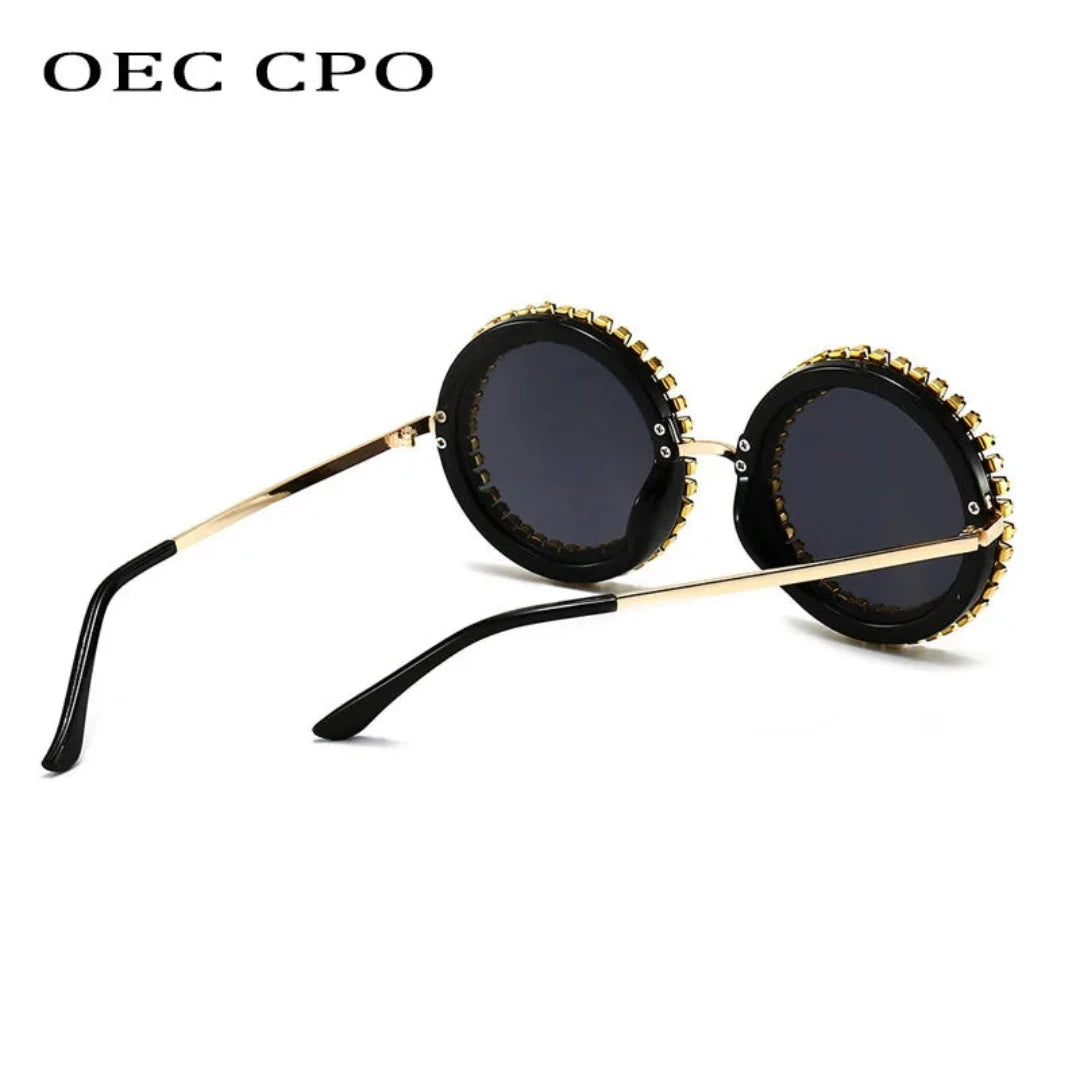 Fashion Rhinestone Round Punk SG