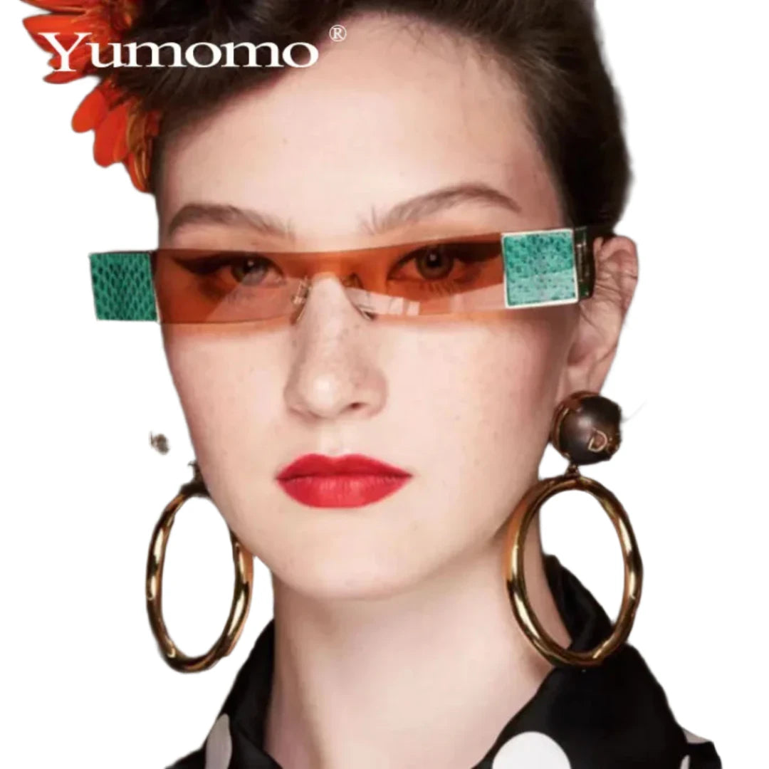 Fashion Snake Tattoo Rectangle Sunglasses