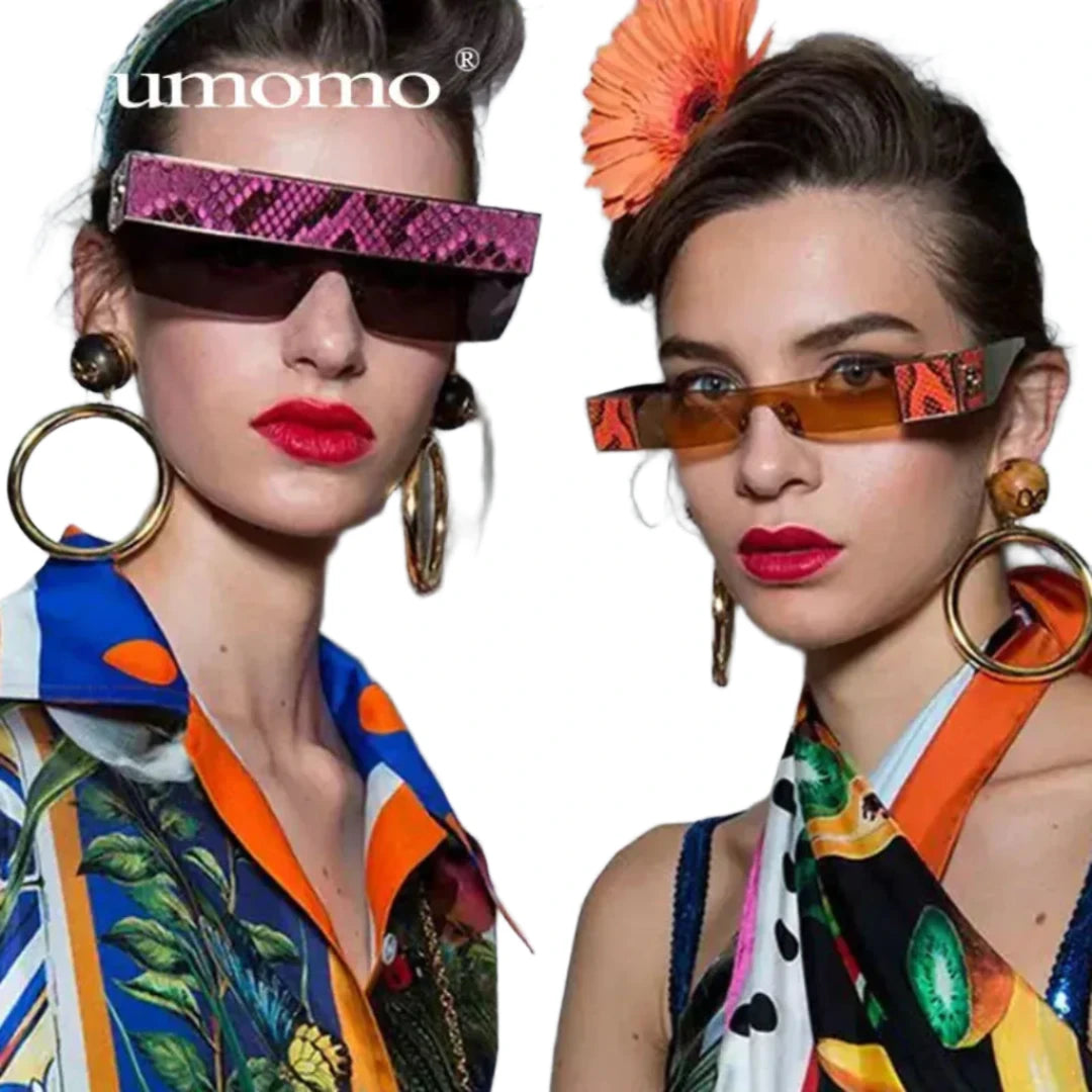Fashion Snake Tattoo Rectangle Sunglasses