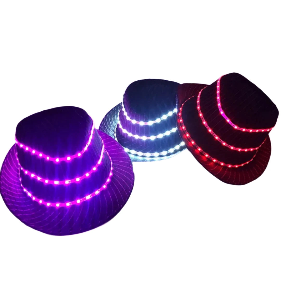 Glowing Luminous Hat Glasses Neck Tei