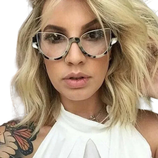 Half Frame Cat Eye Glasses Frames