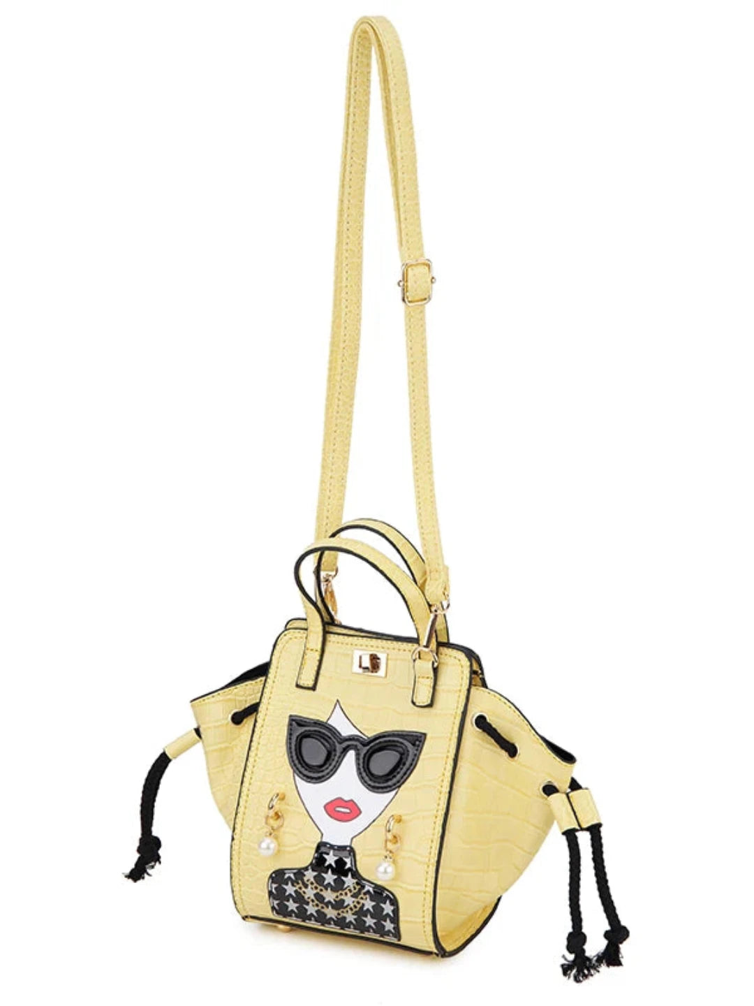 Novelty Lady Face with SG Crossbody Bag