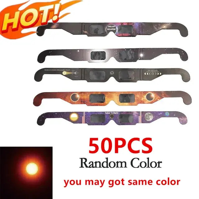 Solar Eclipse Glasses 1-100pcs Anti-UV Viewing Shades