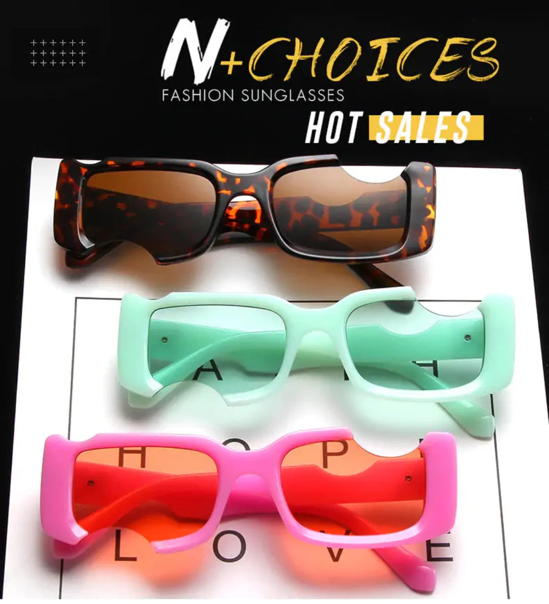 Off Notch Hole Design Sun Glasses 3