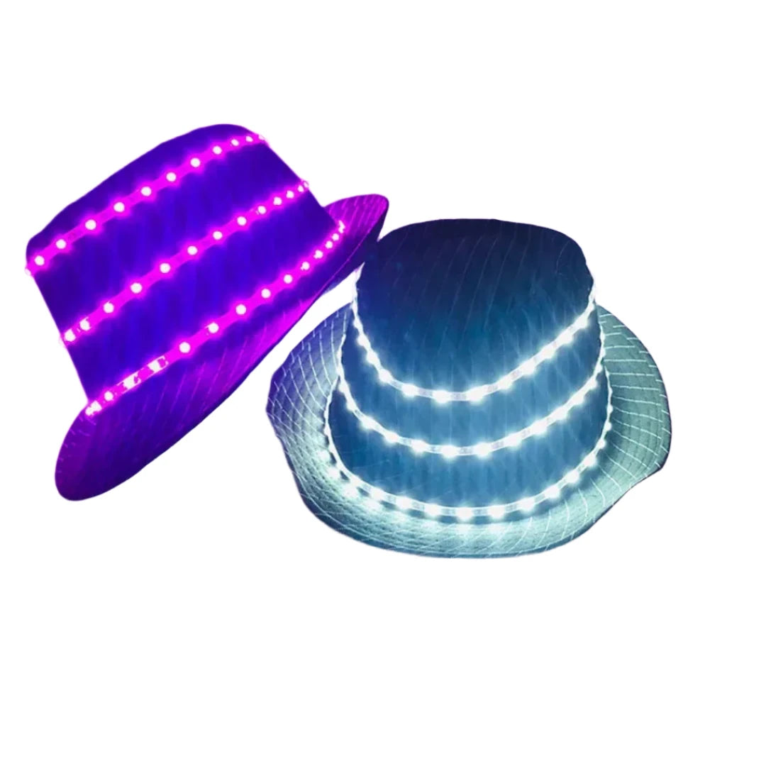 Glowing Luminous Hat Glasses Neck Tei