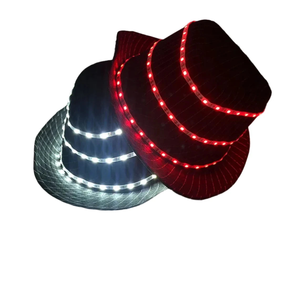 Glowing Luminous Hat Glasses Neck Tei