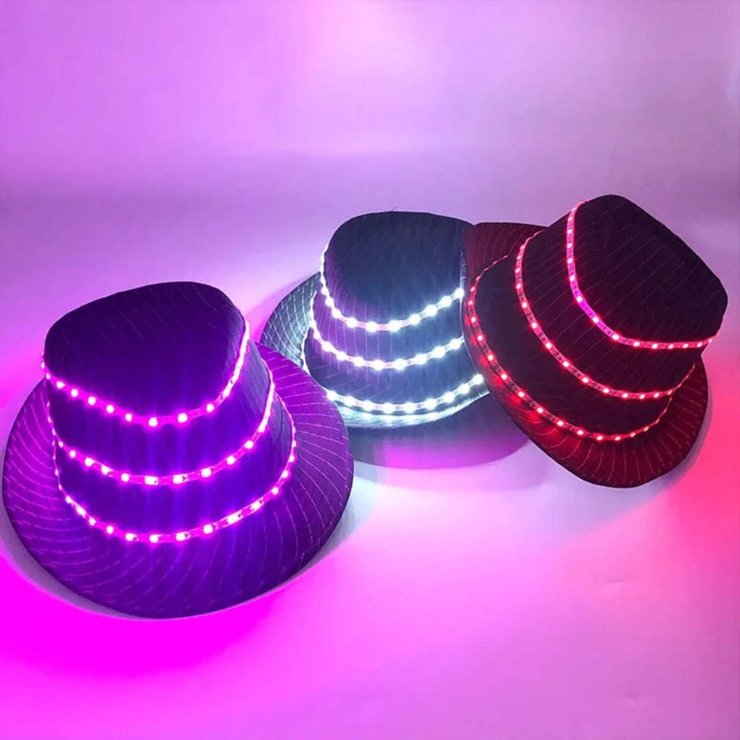 Glowing Luminous Hat Glasses Neck Tei