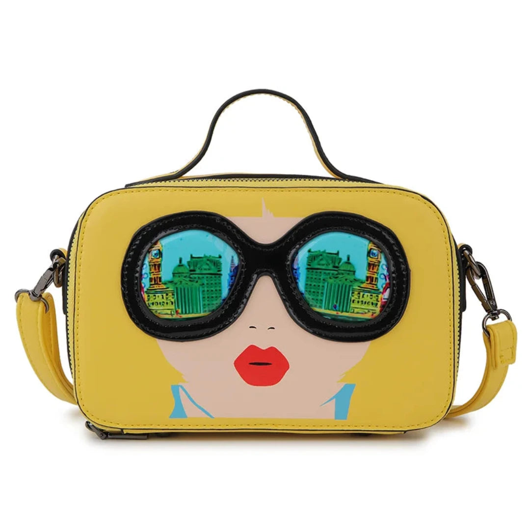 Novelty Lady With SG Face Box Shape Shoulder Bag