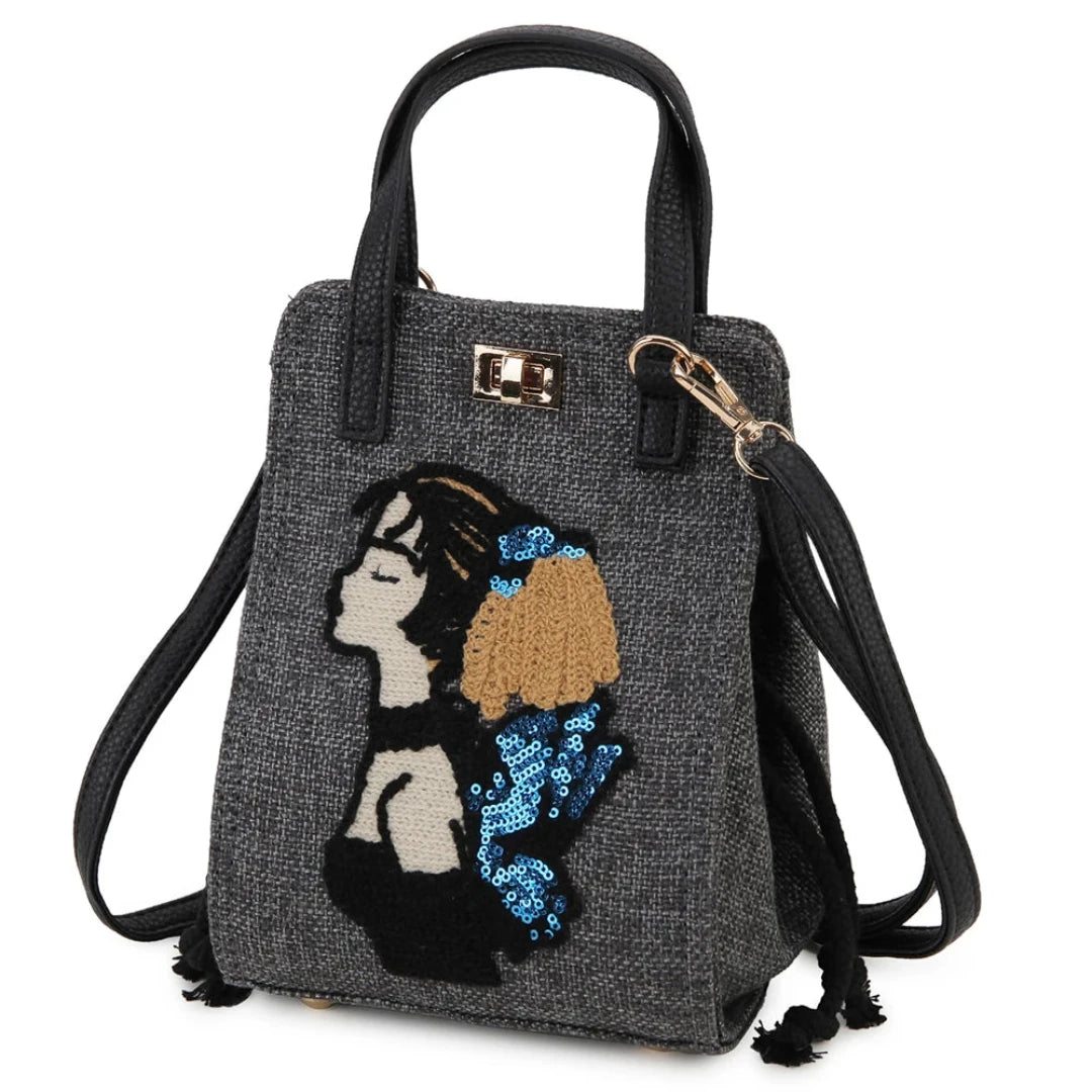 Novelty Lady Face with SG Crossbody Bag