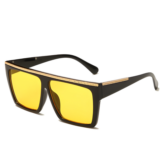 Woman Wide Groovy Plastic Sunglasses